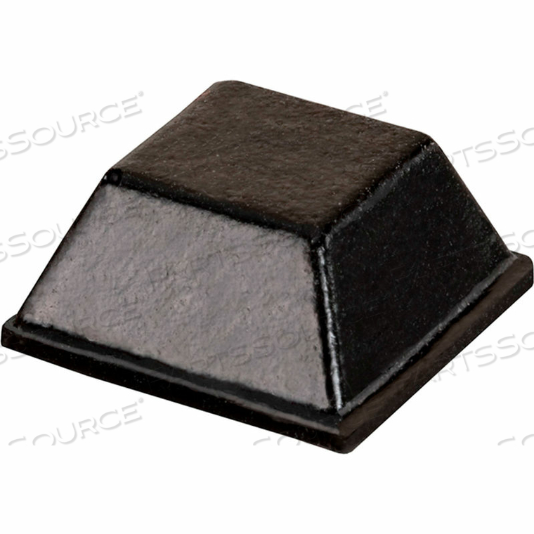 RUBBER BUMPER PAD FOR APPLIANCES - SQUARE - BLACK - 0.230" H X 0.500" W - BS03 - PKG OF 5000 