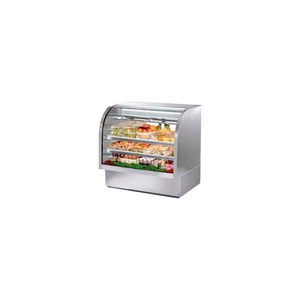 TCGG-48-S CURVED GLASS DELI CASE - 48-1/4"W X 35-1/4"D X 47-3/4"H by True Food Service Equipment