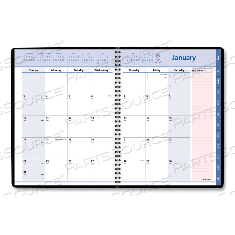 QUICKNOTES SPECIAL EDITION MONTHLY PLANNER, 11 X 8.25, BLACK/PINK COVER, 12-MONTH (JAN TO DEC): 2023 