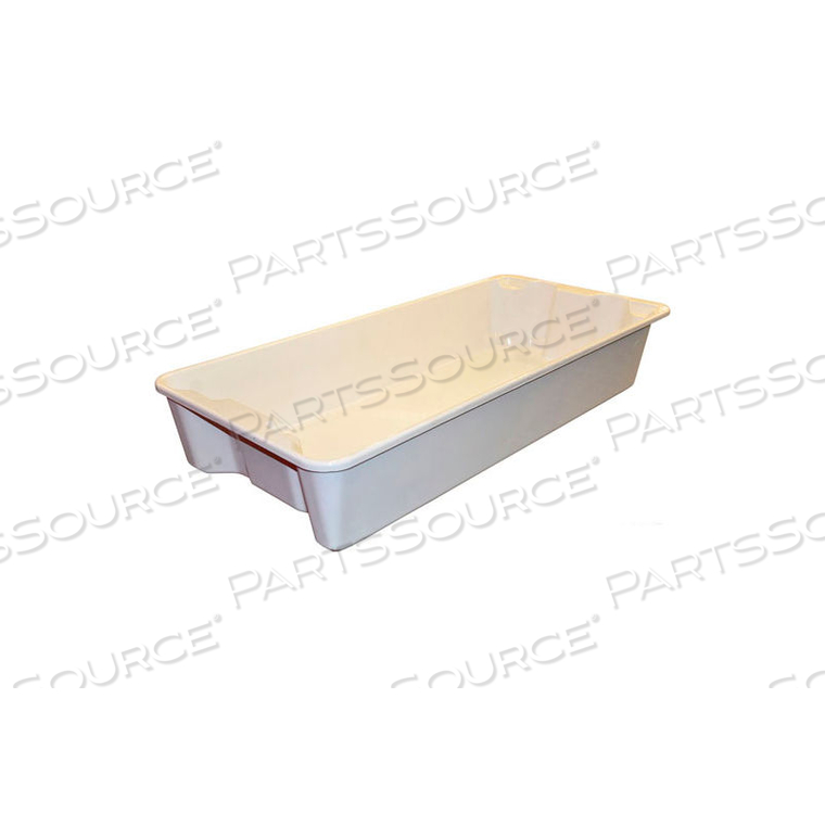 NEST AND STACK TOTE 780108 WITH WIRE - 42-1/2" X 20" X 7-1/2", PKG QTY 5, WHITE by Molded Fiberglass