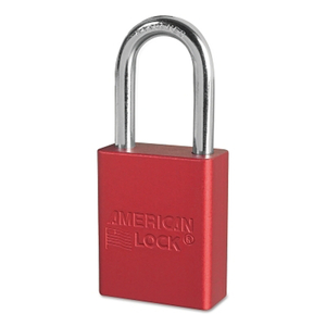 D1918 LOCKOUT PADLOCK KD RED 1-7/8 H by American Lock