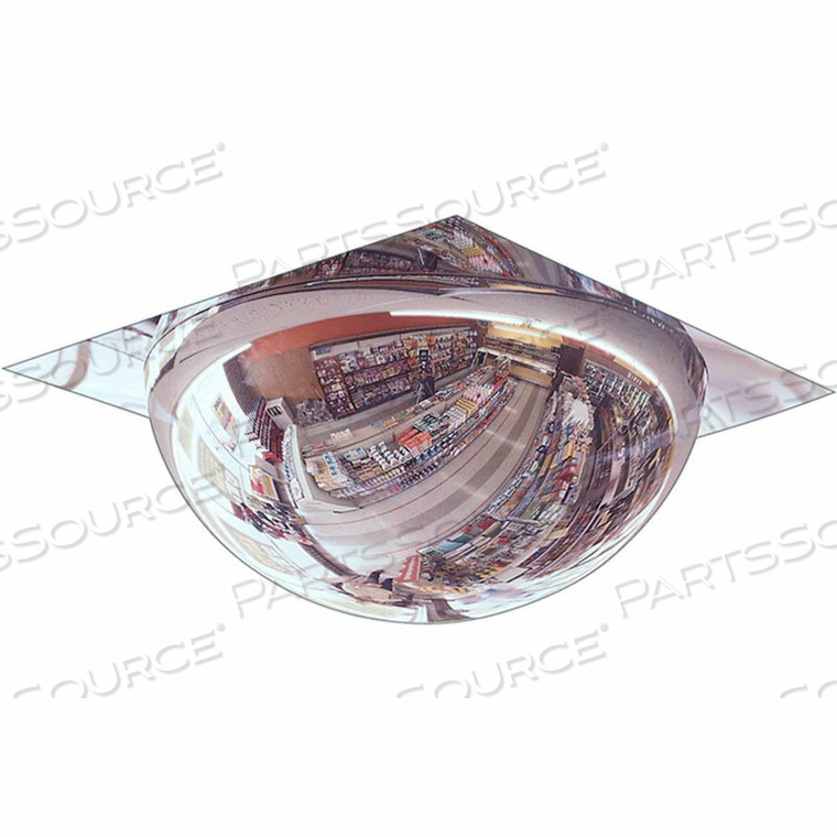T-BAR FULL DOME ACRYLIC MIRROR, INDOOR, 22" DIA. W/2'X2' PANEL,360 VIEWING ANGLE by Se-Kure Domes & Mirrors