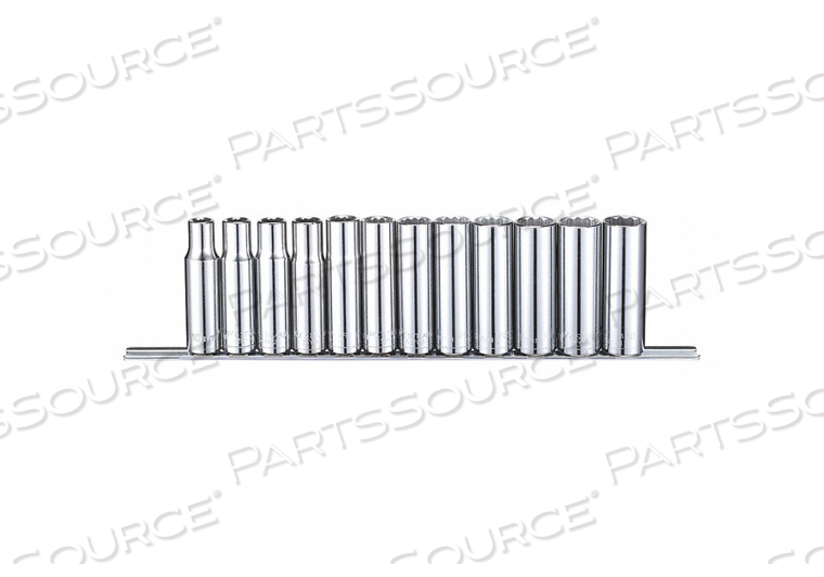 SOCKET SET 1/2 METRIC CHROME 12PCS by Westward SOCKET SET 1/2 METRIC CHROME 12PCS by Westward