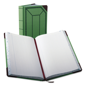 ACCOUNT RECORD BOOK, RECORD-STYLE RULE, GREEN/BLACK/RED COVER, 12.13 X 7.44 SHEETS, 500 SHEETS/BOOK by Boorum & Pease