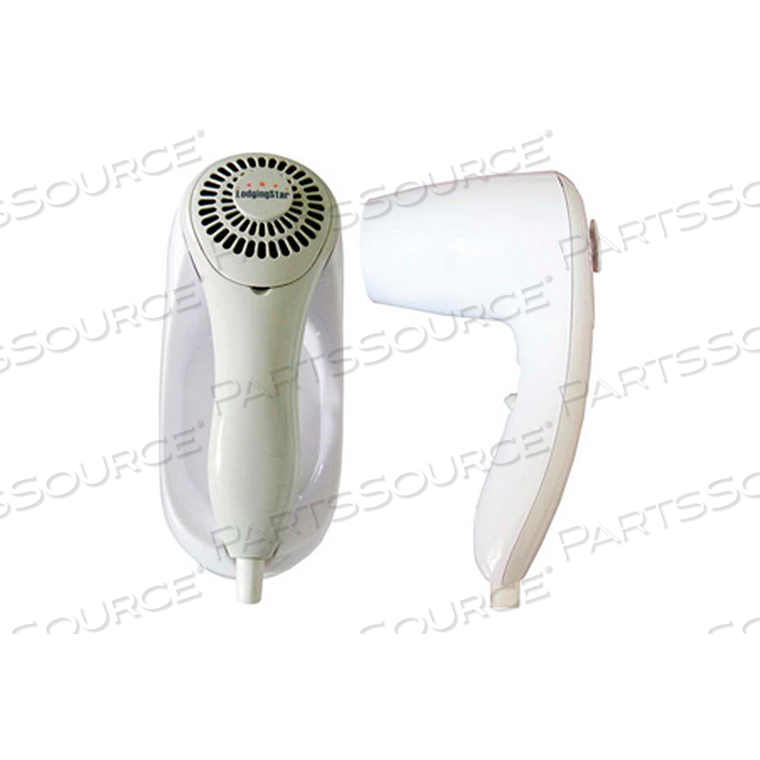 WALL MOUNTED HAIR DRYER WITH NIGHT LIGHT - WHITE 