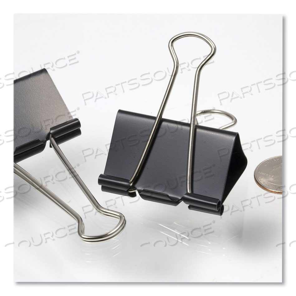 BINDER CLIPS, LARGE, BLACK/NICKEL by Officemate