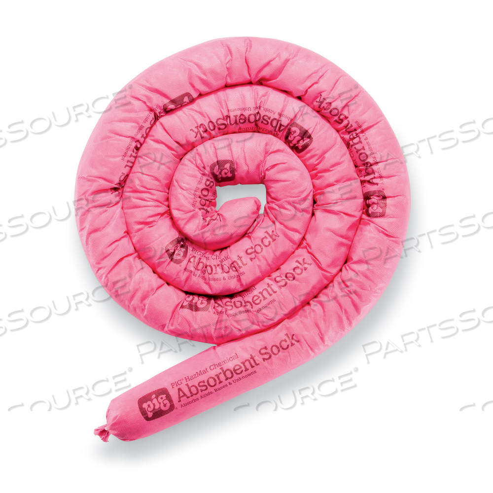 PIG HAZMAT CHEMICAL ABSORBENT SOCK by New Pig Corporation PIG HAZMAT CHEMICAL ABSORBENT SOCK by New Pig Corporation