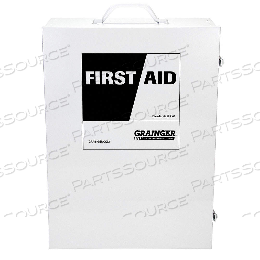 EMPTY FIRST AID KIT, 21 1/2 IN OVERALL HT, 18 1/2 IN OVERALL WD, 7 1/2 IN OVERALL DP, WHITE, METAL by Approved Vendor EMPTY FIRST AID KIT, 21 1/2 IN OVERALL HT, 18 1/2 IN OVERALL WD, 7 1/2 IN OVERALL DP, WHITE, METAL by Approved Vendor