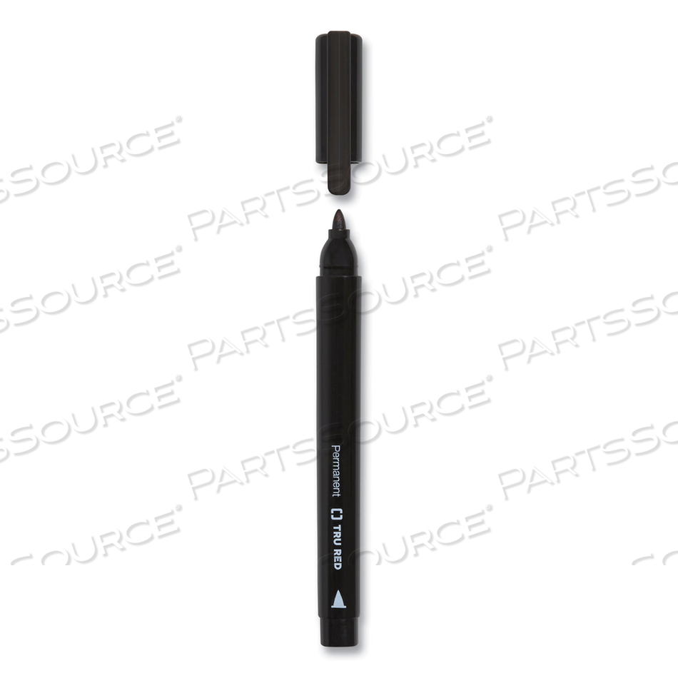 PERMANENT MARKER, PEN-STYLE, FINE BULLET TIP, BLACK, 36/PACK 
