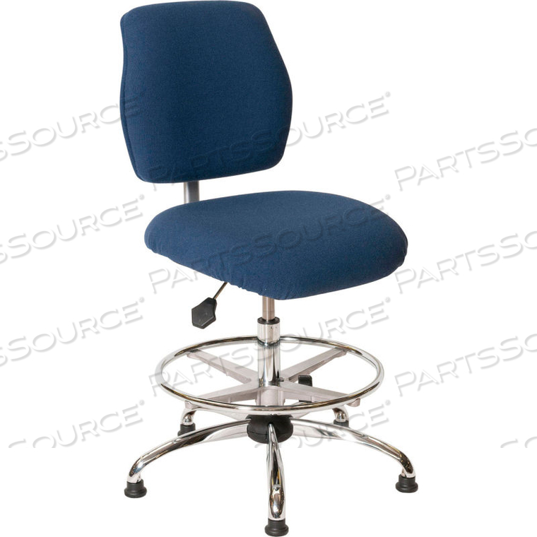 SHOPSOL ESD OFFICE CHAIR - MEDIUM HEIGHT - ECONOMY FABRIC - BLUE by LDS Industries LLC SHOPSOL ESD OFFICE CHAIR - MEDIUM HEIGHT - ECONOMY FABRIC - BLUE by LDS Industries LLC