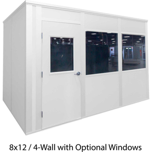 INPLANT OFFICE, WHITE VINYL INT & EXT, 10X12, 2-WALL, CLASS C FIRE & STC27 SOUND by Porta-King