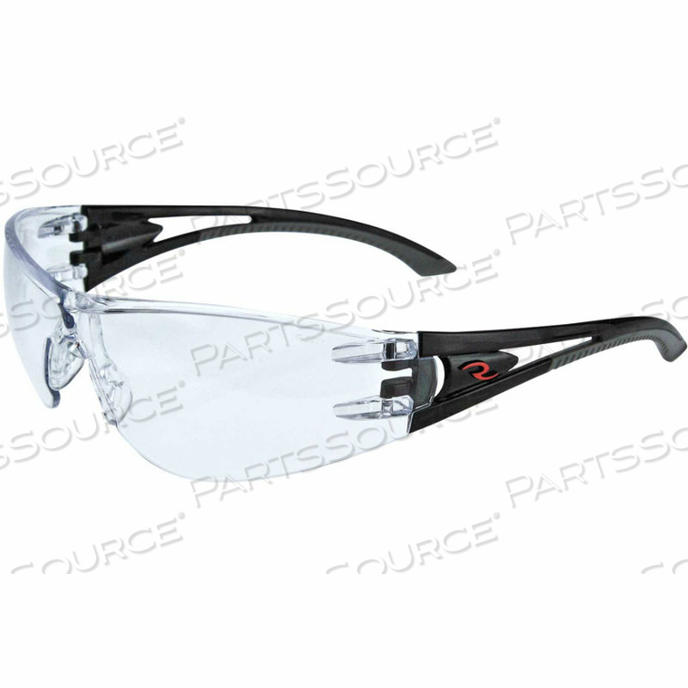 OPTIMA HALF FRAME SAFETY GLASSES, CLEAR LENS, CLEAR FRAME by Radians