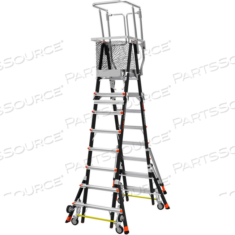 AERIAL SAFETY CAGE 8'-14' W/ CLICK CASTERS by Little Giant AERIAL SAFETY CAGE 8'-14' W/ CLICK CASTERS by Little Giant