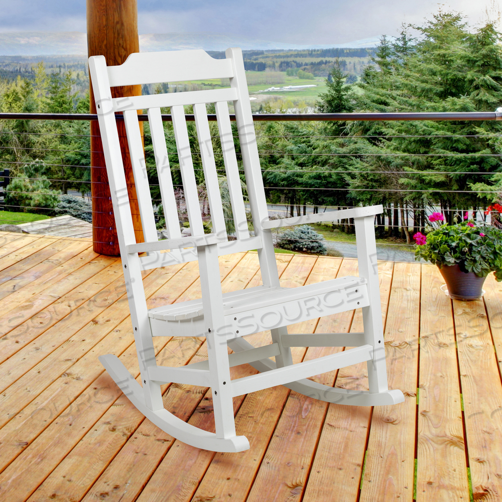 WINSTON ALL-WEATHER POLY RESIN ROCKING CHAIR IN WHITE by Flash Furniture WINSTON ALL-WEATHER POLY RESIN ROCKING CHAIR IN WHITE by Flash Furniture
