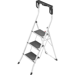 SAFETY PLUS 3 STEP STEEL FOLDING STEP LADDER by Hailo