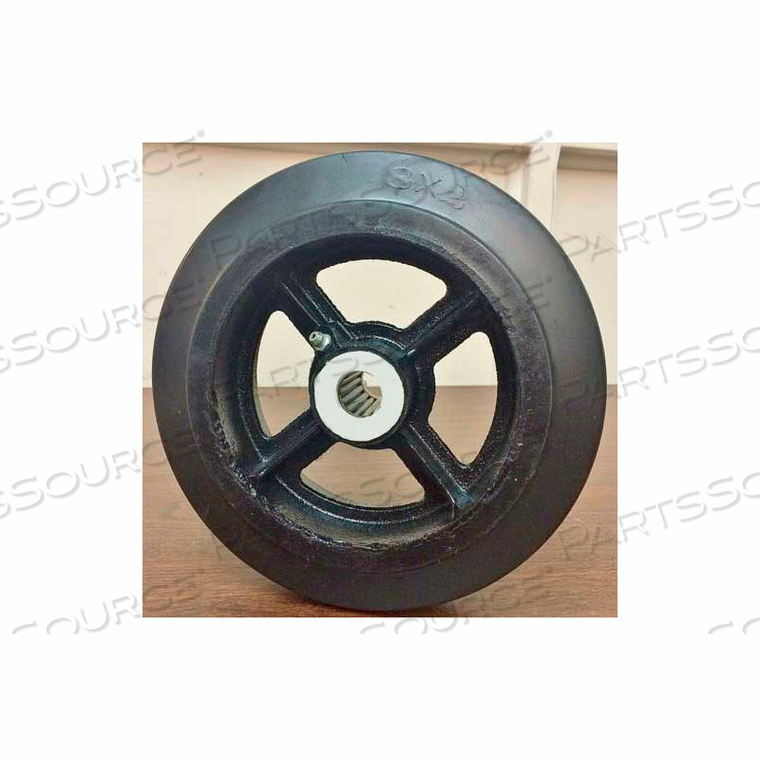 HIGH CAPACITY RUBBER MOLD-ON WHEEL - 5" DIA. X 2"W - 700 LB. CAPACITY 