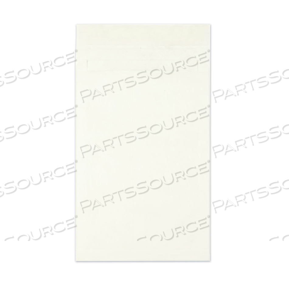 HEAVYWEIGHT 18LB TYVEK OPEN END EXPANSION MAILERS, #15 1/2, CHEESE BLADE FLAP, REDI-STRIP CLOSURE, 12 X 16, WHITE by Survivor