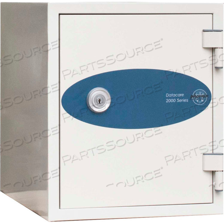 DATACARE 1-HOUR KEY LOCK FIRE & WATER RESISTANT MEDIA SAFE 0.26 CU FT, OFF-WHITE, STEEL by Phoenix Safe International LLC