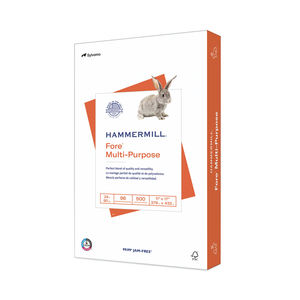 FORE MULTIPURPOSE PRINT PAPER, 96 BRIGHT, 24 LB BOND WEIGHT, 11 X 17, WHITE, 500/REAM by Hammermill FORE MULTIPURPOSE PRINT PAPER, 96 BRIGHT, 24 LB BOND WEIGHT, 11 X 17, WHITE, 500/REAM by Hammermill