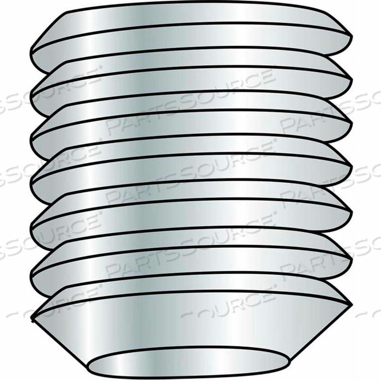 1/4-28X1/2 FINE THREAD SOCKET SET SCREW FLAT POINT PLAIN IMPORTED, PKG OF 25 by Kanebridge Corporation