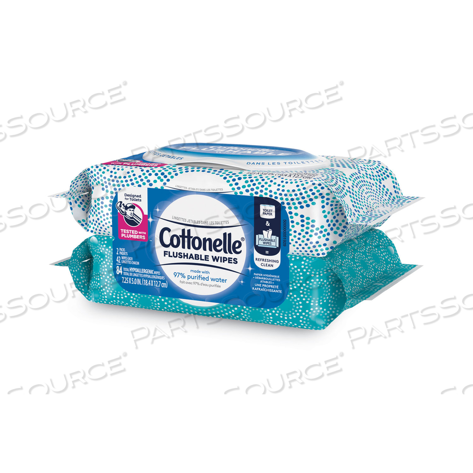 COTTONELLE FRESH CARE FLUSHABLE CLEANSING CLOTHS, 3-3/4 X 5-1/2, 84/PACK by Cottonelle COTTONELLE FRESH CARE FLUSHABLE CLEANSING CLOTHS, 3-3/4 X 5-1/2, 84/PACK by Cottonelle
