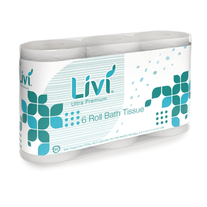 BATH TISSUE, 2-PLY, WHITE, 425 SHEETS, 36 ROLLS/CARTON by Livi