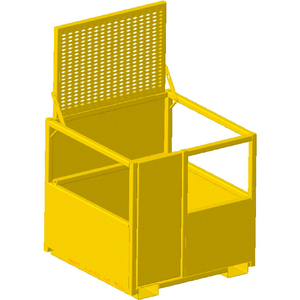 4' X 4' FORKLIFT PERSONNEL BASKET, 1000 LB. CAPACITY, YELLOW by Machining & Welding By Olsen, Inc.