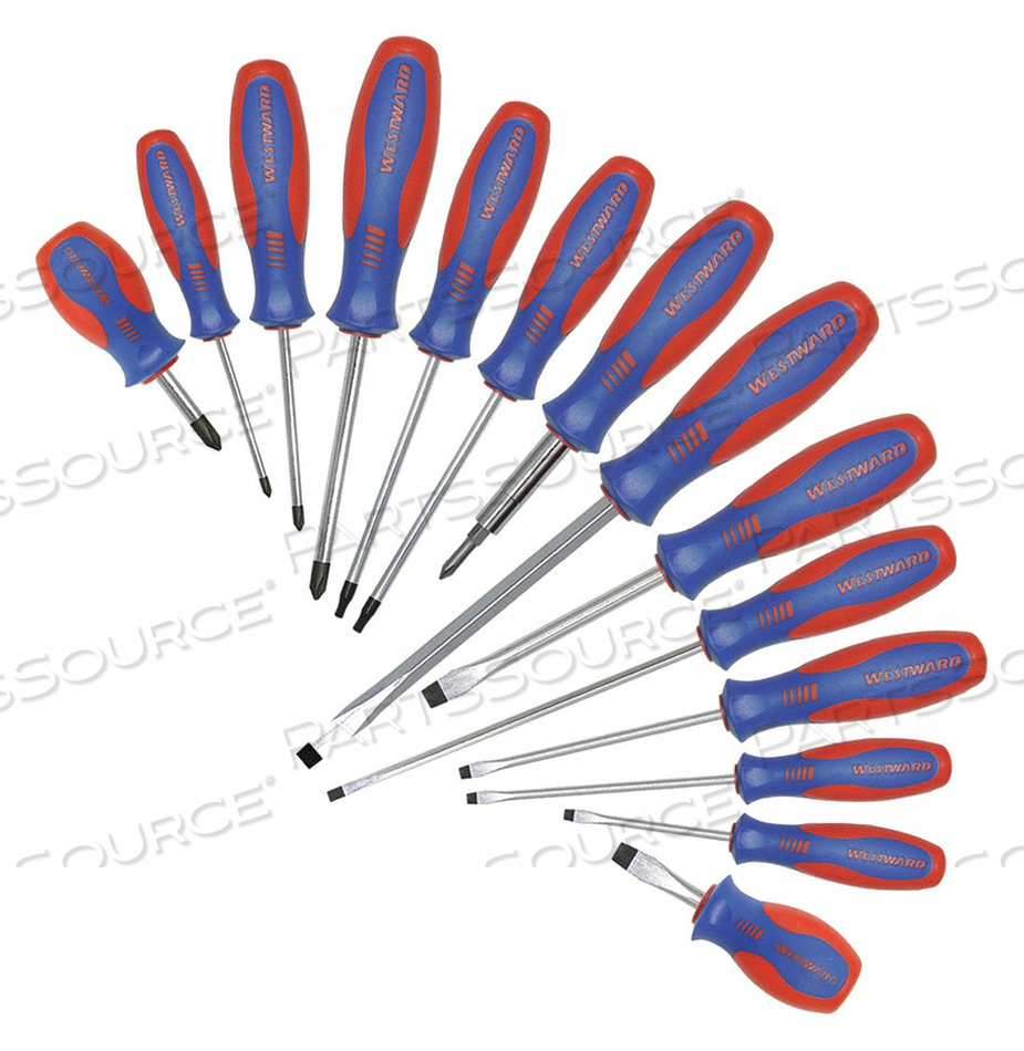 SCREWDRIVER SET 14 PCS MULTICOMPONENT by Westward SCREWDRIVER SET 14 PCS MULTICOMPONENT by Westward