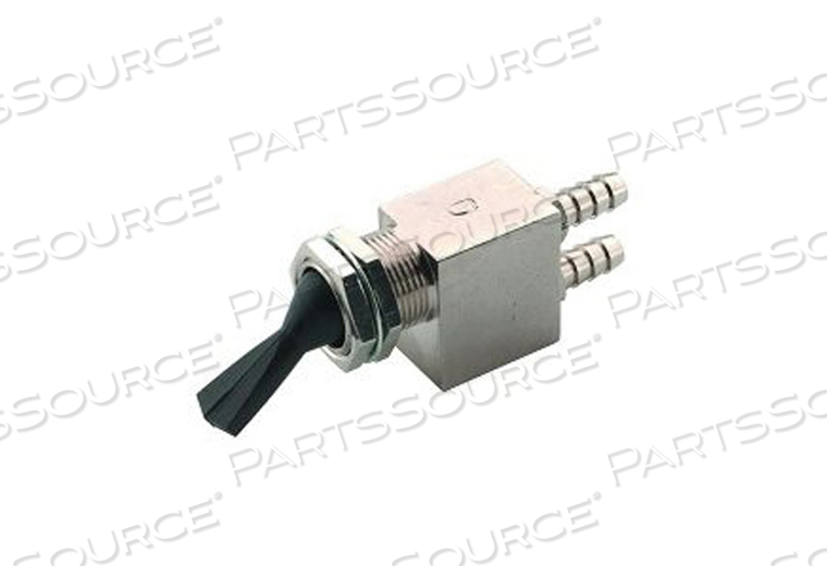 TOGGLE VALVE, 15/32 IN-32 THREAD, 2-WAY, BLACK, PANEL, AIR OR WATER by DCI International