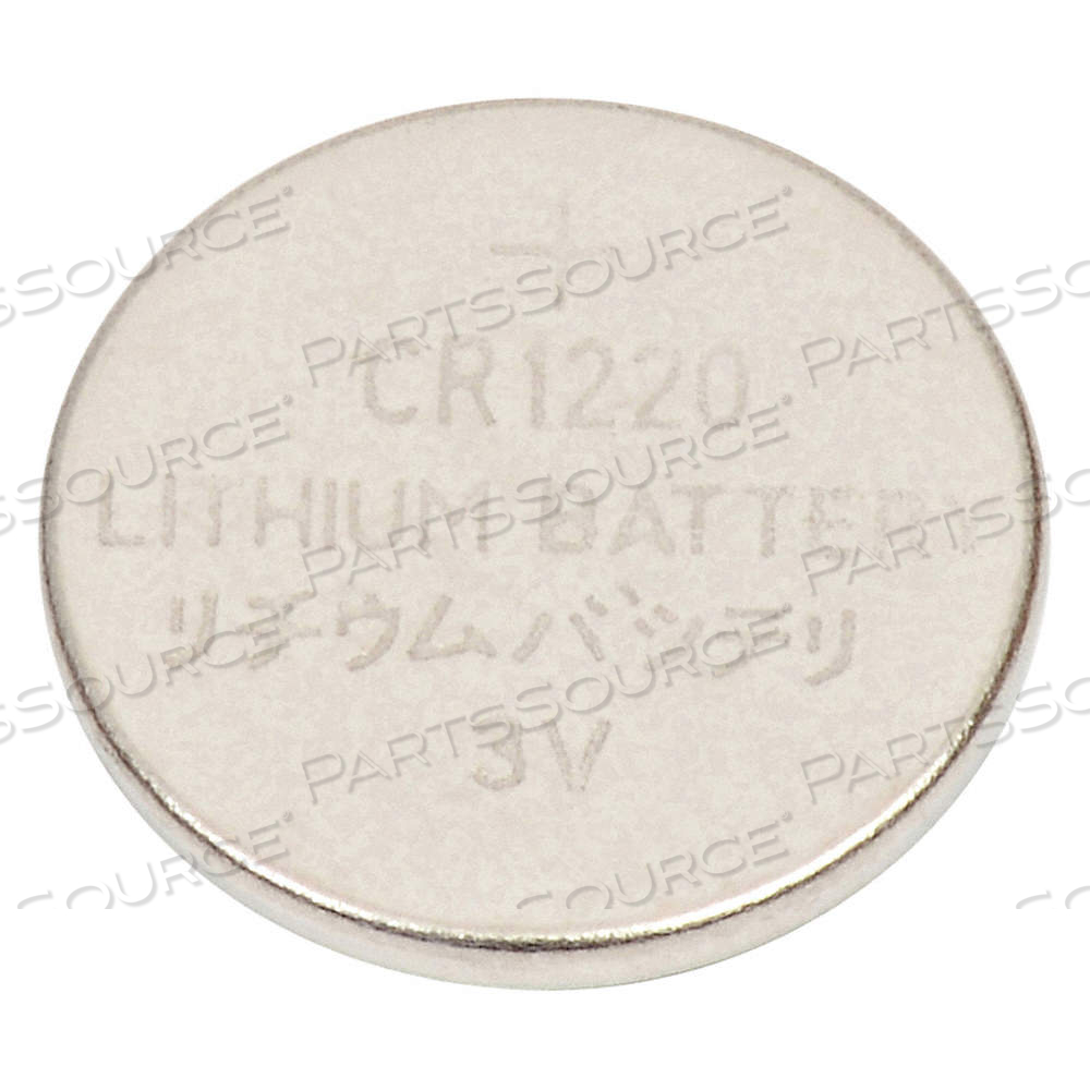 BUTTON CELL BATTERY, 1220 BATTERY SIZE, LITHIUM, 35 MAH CAPACITY, 3V DC, 0.078 IN DP 