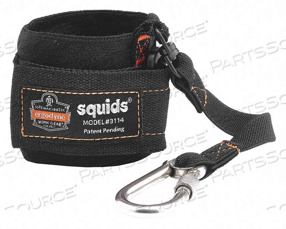 WRIST TOOL LANYARD CARABINER 8IN.L BLACK by Ergodyne WRIST TOOL LANYARD CARABINER 8IN.L BLACK by Ergodyne