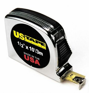 TAPE MEASURE 1/2INX10 FT CHROME IN/FT/MM by US Tape