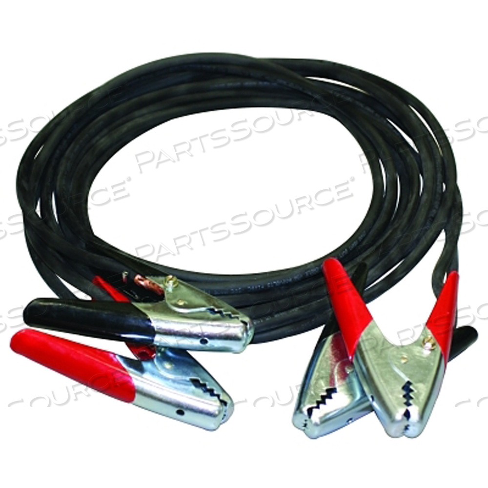 BOOSTER CABLES, 4 AWG, RED/BLACK CLAMPS, 20 FT, BLACK CORDS 