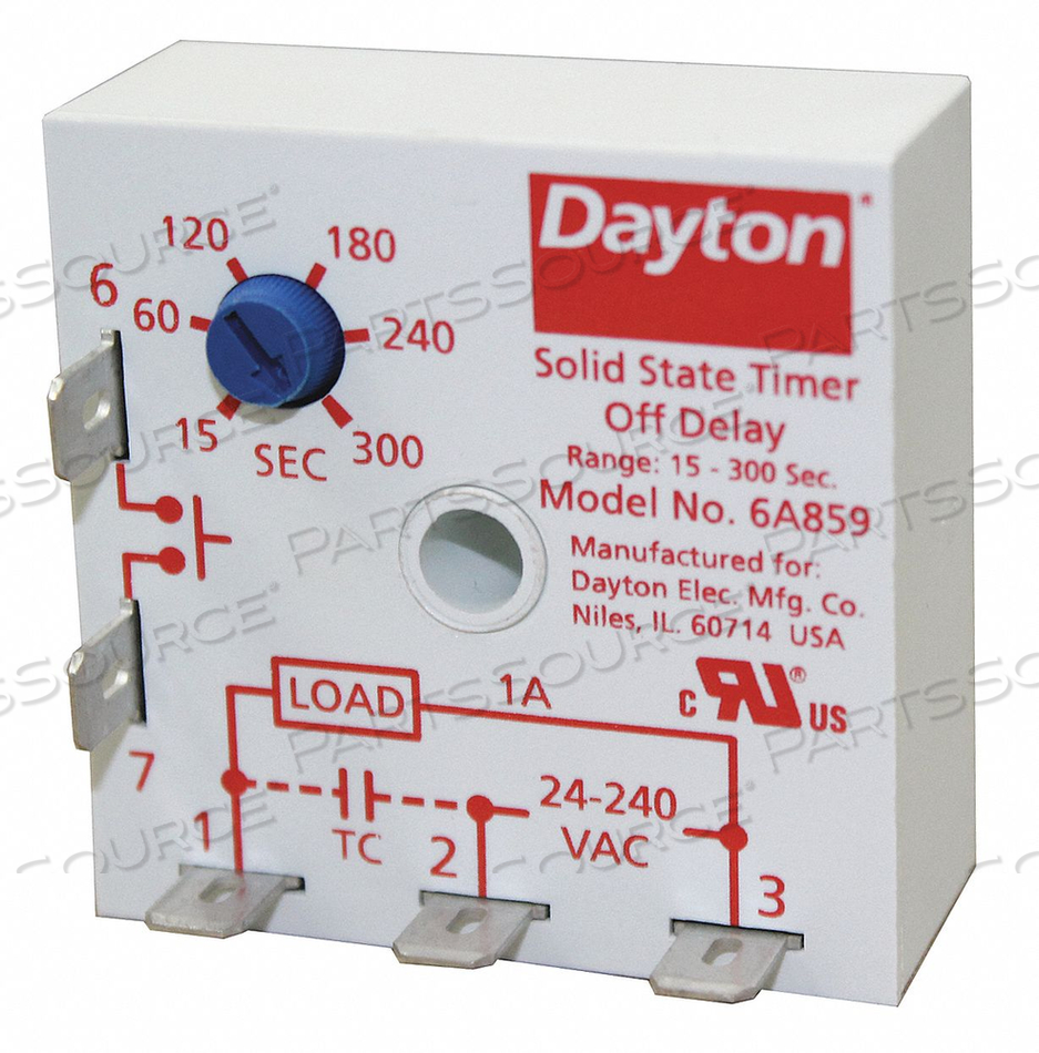 ENCAPSULATED TIMING RELAY 24 TO240VAC 1A by DAYTON ELECTRIC MANUFACTURING CO