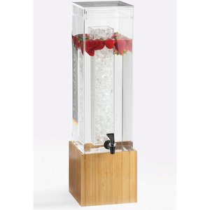 BAMBOO BEVERAGE DISPENSER 3 GALLON 8-1/8"W X 9-3/4"D X 25-3/4"H by Cal Mil Plastics