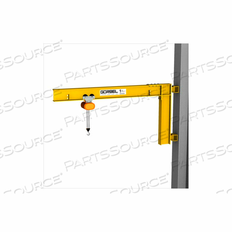 HD WALL CANTILEVER JIB CRANE, 8' SPAN & 200 ROTATION, 1000 LB CAPACITY by Gorbel, Inc. HD WALL CANTILEVER JIB CRANE, 8' SPAN & 200 ROTATION, 1000 LB CAPACITY by Gorbel, Inc.
