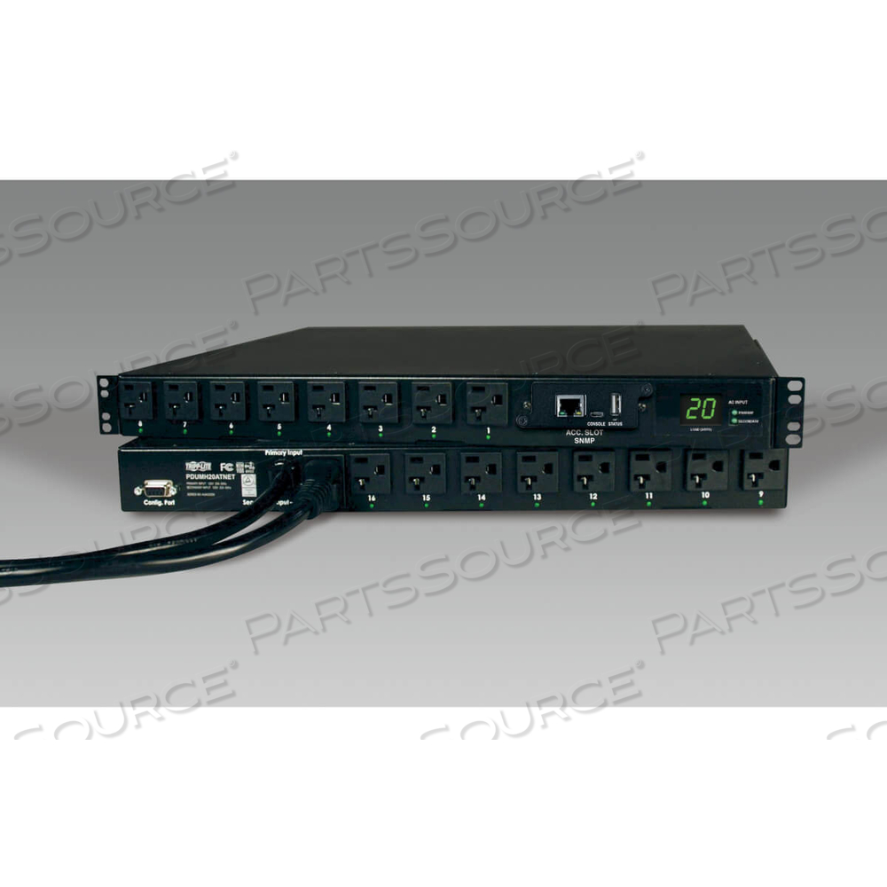 PDU SWITCHED ATS 120V 20A 5-15/20R 16 OUTLET L5-20P HORIZONTAL by Tripp Lite PDU SWITCHED ATS 120V 20A 5-15/20R 16 OUTLET L5-20P HORIZONTAL by Tripp Lite