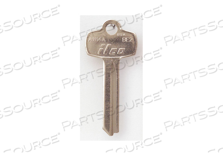 KEY BLANK BRASS TYPE BE2 7 PIN PK10 by Kaba