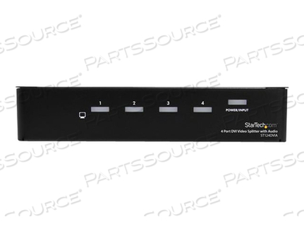 4 PORT DVI VIDEO SPLITTER WITH AUDIO - VIDEO/AUDIO SPLITTER - 4 X DVI + 4 X AUDIO - DESKTOP by StarTech.com Ltd.