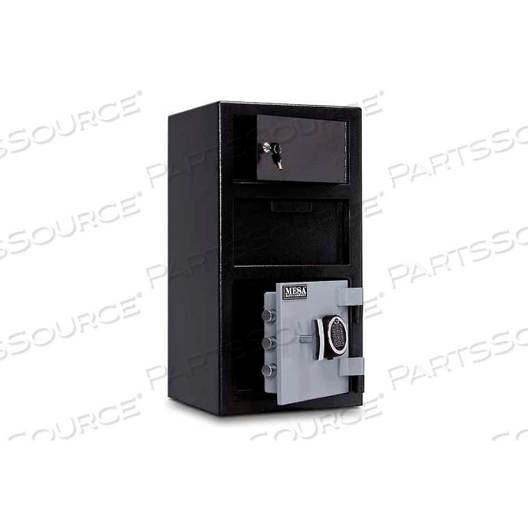 B-RATE DEPOSITORY SAFE FRONT LOADING DIGITAL LOCK-KEYED EXTERIOR, 14X14X27-1/4 by MESA Safe Co. B-RATE DEPOSITORY SAFE FRONT LOADING DIGITAL LOCK-KEYED EXTERIOR, 14X14X27-1/4 by MESA Safe Co.