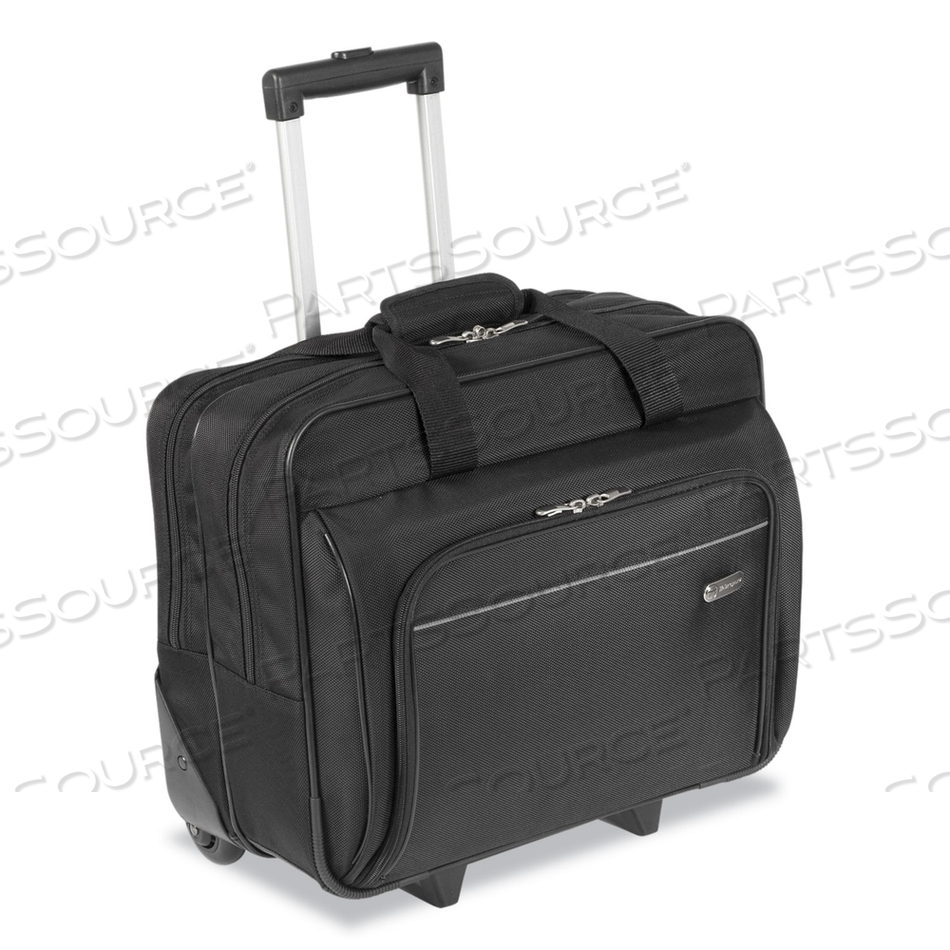 ROLLING LAPTOP CASE, 1200D POLYESTER, FITS DEVICES UP TO 16", POLYESTER, 16.5 X 7.5 X 14, BLACK 