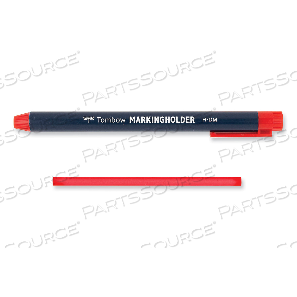 WAX-BASED MARKING PENCIL, 4.4 MM, RED WAX, NAVY BLUE BARREL by Tombow