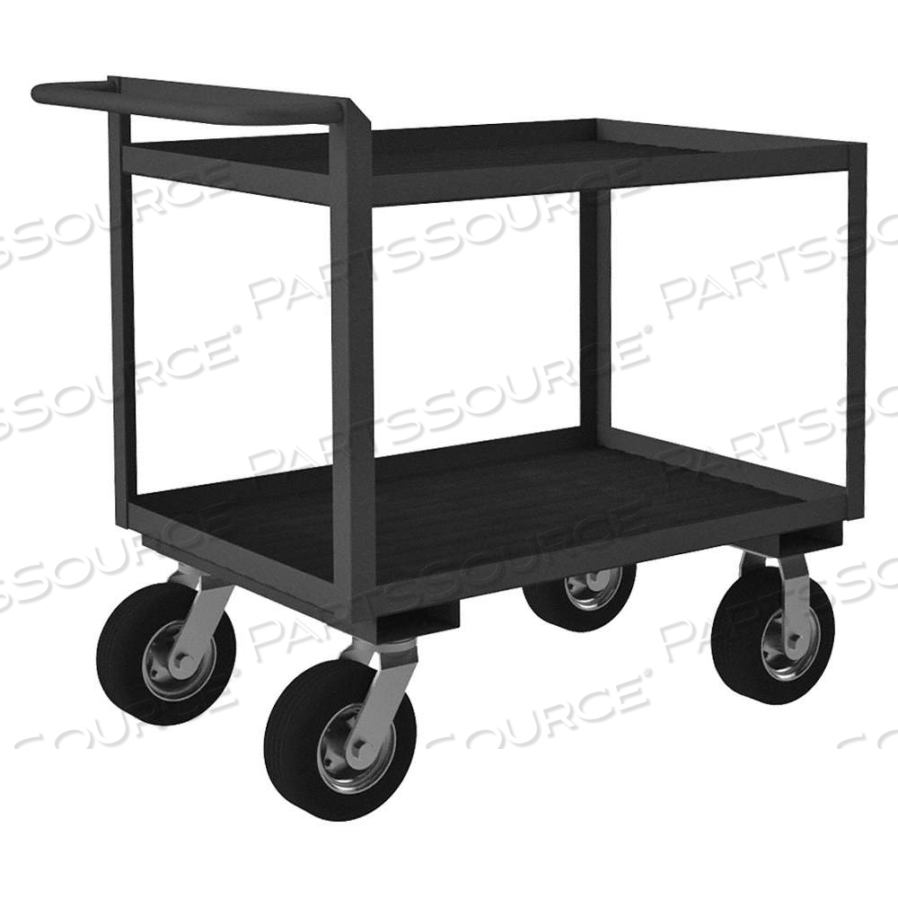 UTILITY CART WITH LIPPED METAL SHELVES, 1,500 LB LOAD CAPACITY, 36 IN X 24 IN, FLAT by Approved Vendor