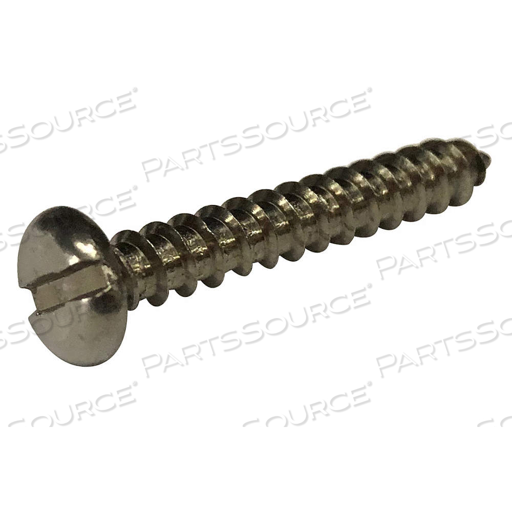 SHEET METAL SCREW, #14 SIZE, 1 1/4 IN LG, 18-8 STAINLESS STEEL, PLAIN, PAN, A, SLOTTED by Approved Vendor