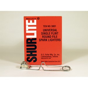 3001 SHURLITE UNIVERSAL ROUND SPARK LIGHTER,10 UNIVERSAL ROUND FILE LIGHTERS by Shurlite