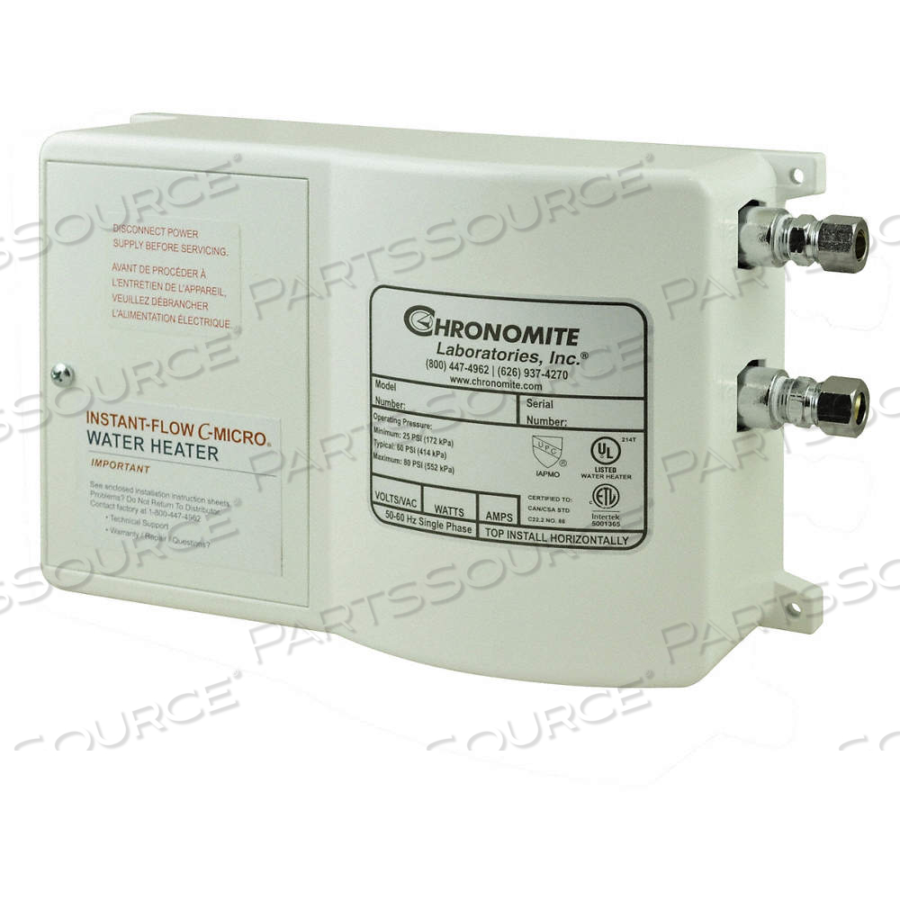 ELECTRIC TANKLESS WATER HEATER 208V by Chronomite Instant-Flow Micro
