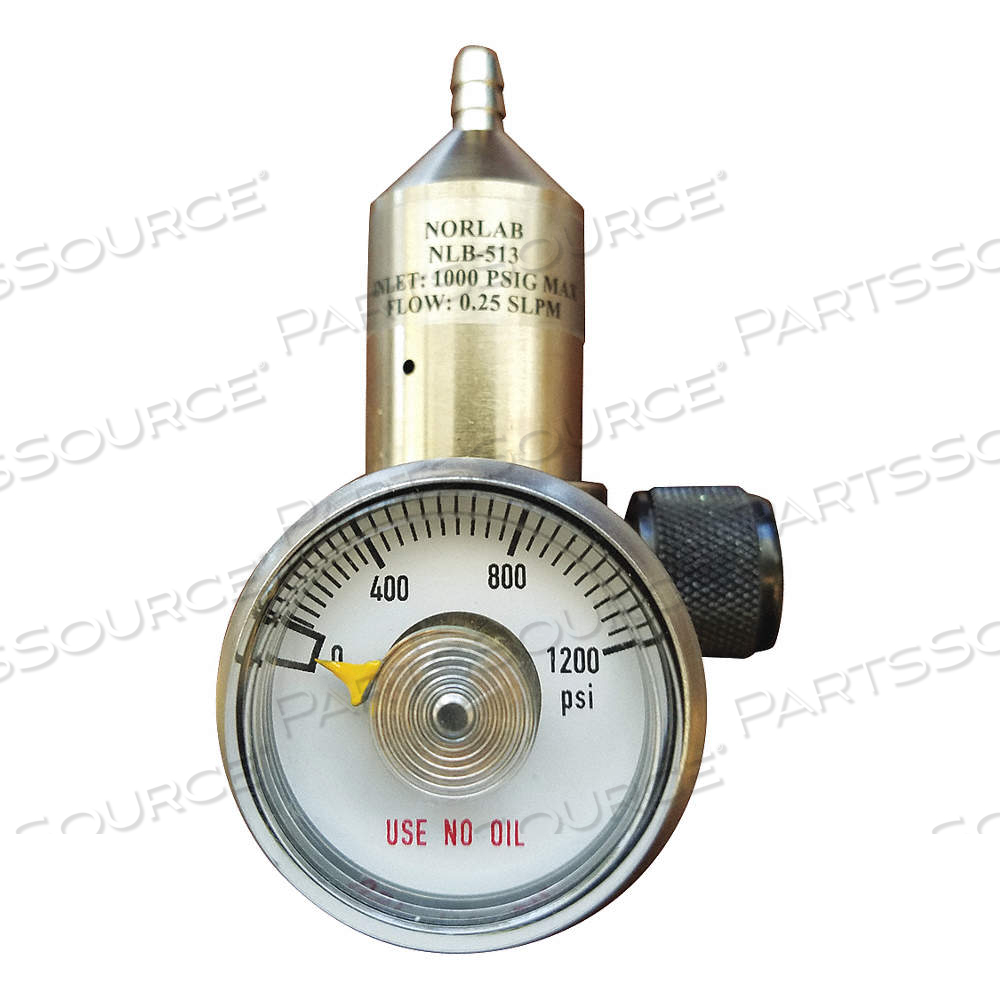 GAS CYLINDER REGULATOR, GAS REGULATOR, 0.25 LPM MAX FLOW RATE, GAS REGULATOR by Approved Vendor