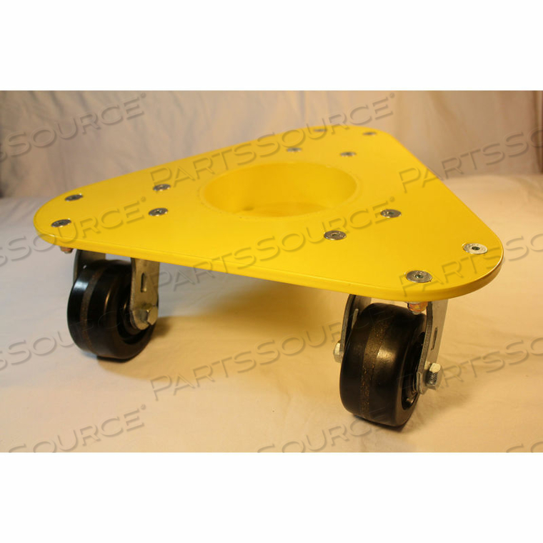 STEEL TRIANGULAR CUP DOLLY 4200 - PHENOLIC RESIN WHEELS - 1500 LB. CAPACITY by Bond Casters & Wheels