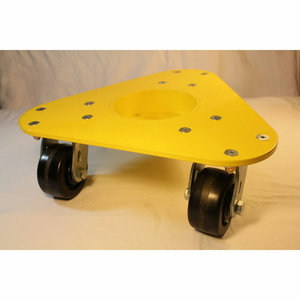 STEEL TRIANGULAR CUP DOLLY 4200 - PHENOLIC RESIN WHEELS - 1500 LB. CAPACITY by Bond Casters & Wheels