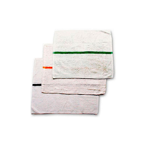 STRIPED BAR TOWEL, 16X19, WHITE W/BLUE STRIPE - PACK OF 12 by John Ritzenhaler Co